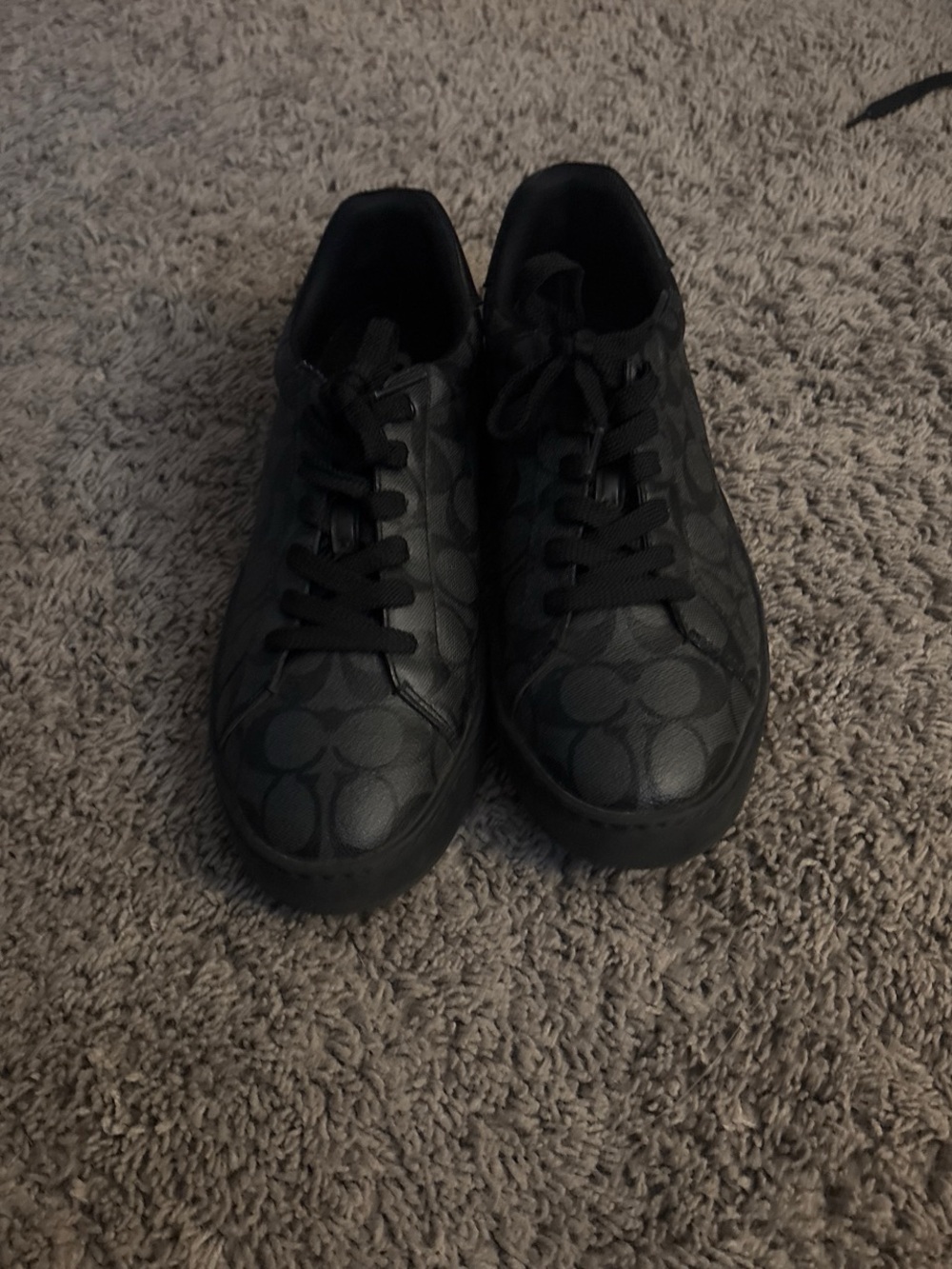 Coach Black Monogram Low-Top Sneakers